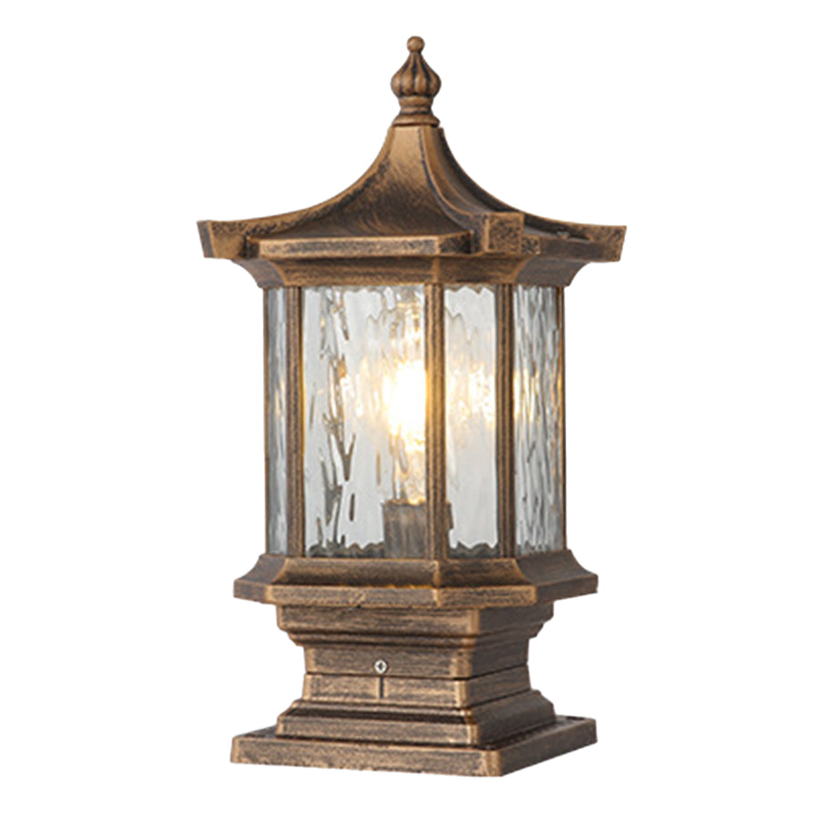 Vintage European Lantern Pillar Outdoor Light