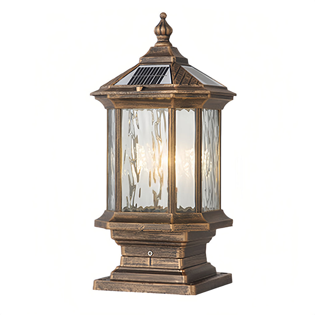 Vintage European Lantern Pillar Outdoor Light