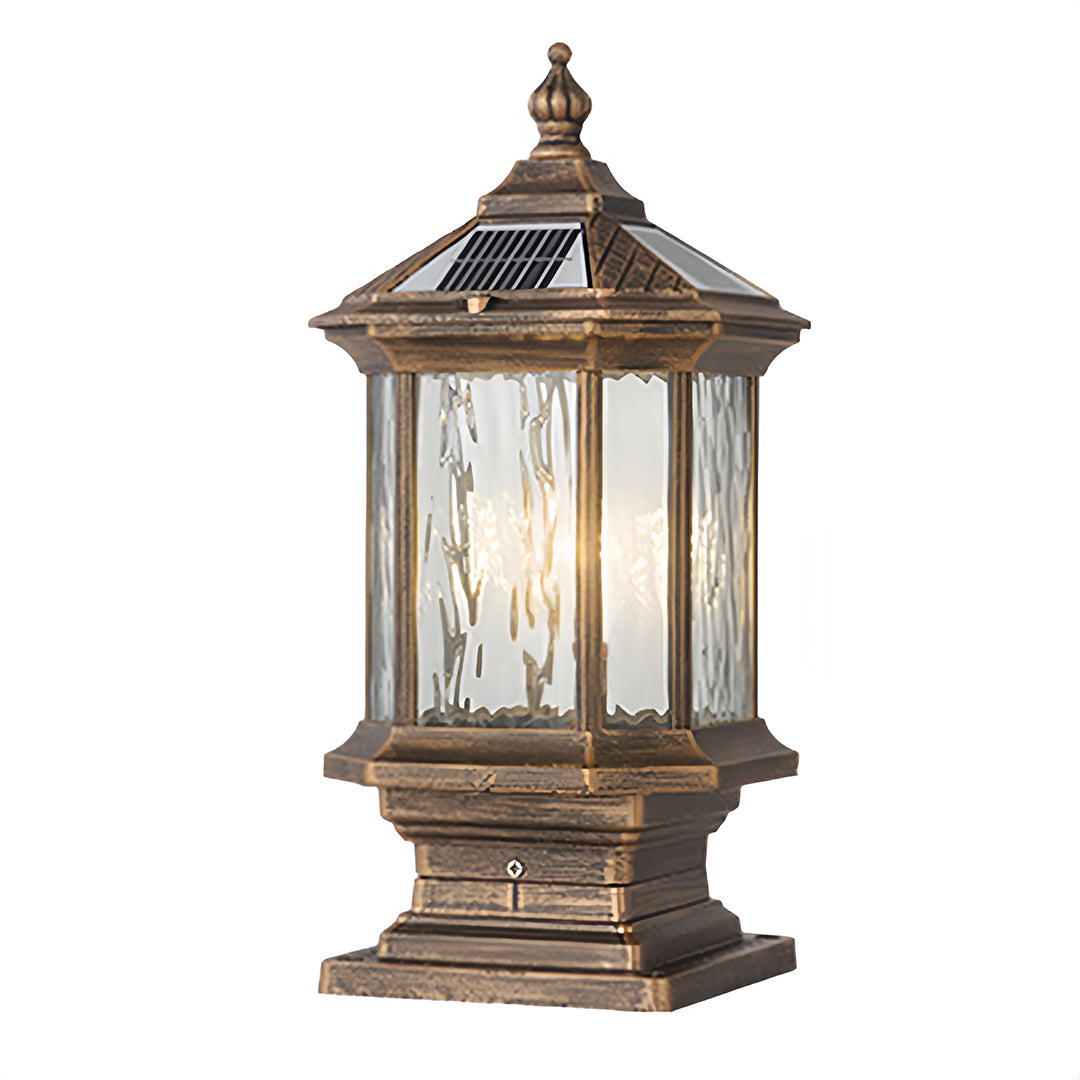 Vintage European Lantern Pillar Outdoor Light