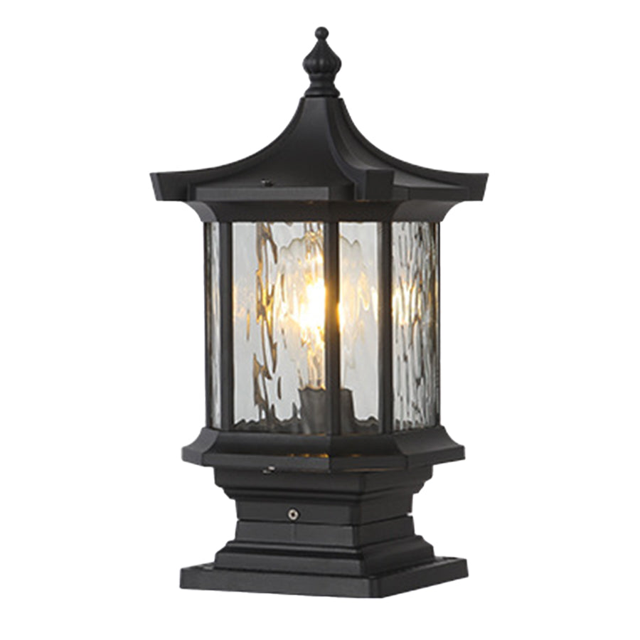 Vintage European Lantern Pillar Outdoor Light