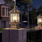 Vintage European Lantern Pillar Outdoor Light