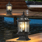 Vintage European Lantern Pillar Outdoor Light