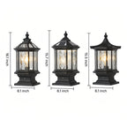 Vintage European Lantern Pillar Outdoor Light