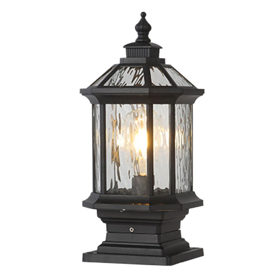 Vintage European Lantern Pillar Outdoor Light