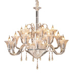 Elegant French Art Glass Ceiling Chandelier