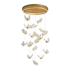 Modern Butterfly Chandelier - Metal and Acrylic Ceiling Light