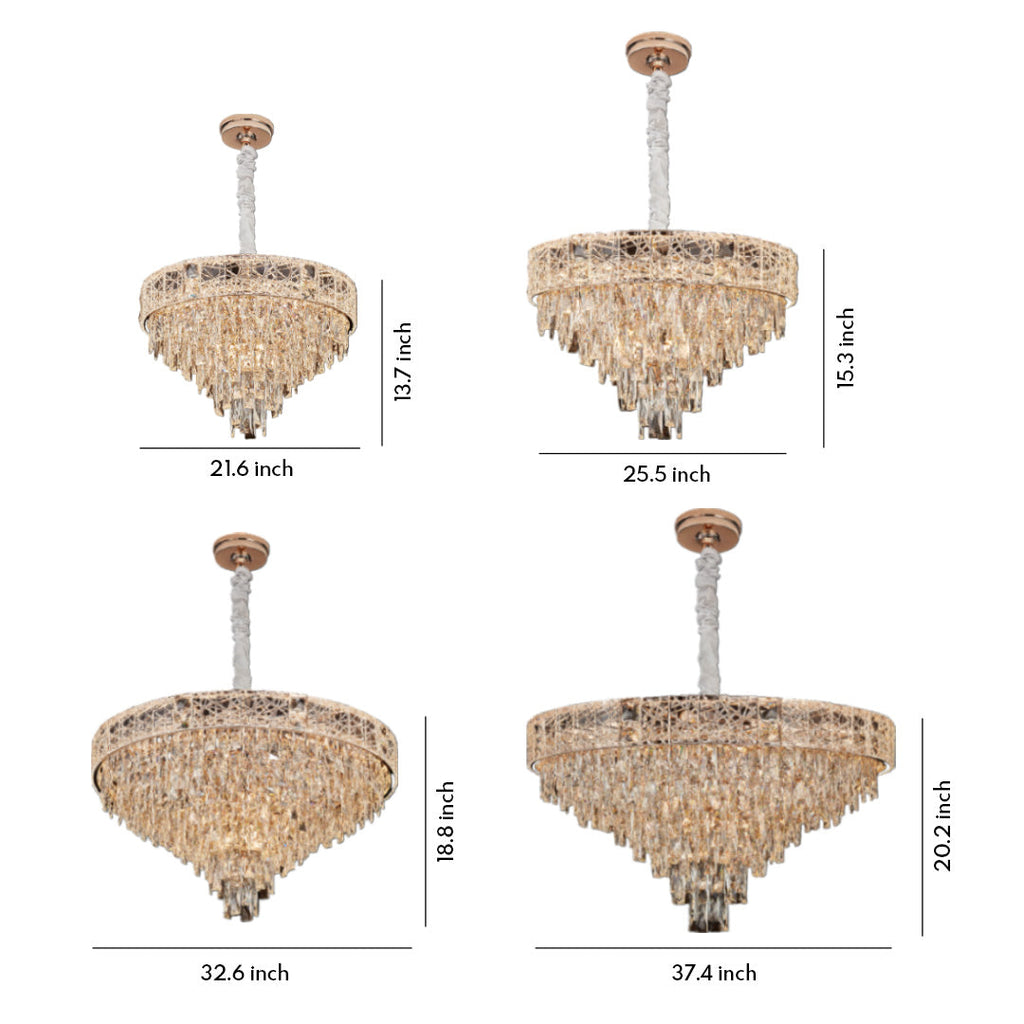 Luxury European Style Large Chandelier with Crystals - Elegant Ceiling Light
