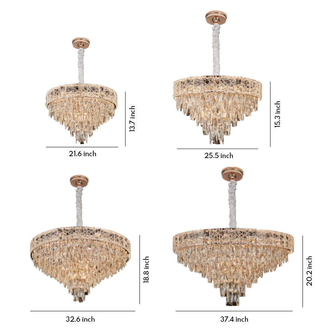 Luxury European Style Large Chandelier with Crystals - Elegant Ceiling Light