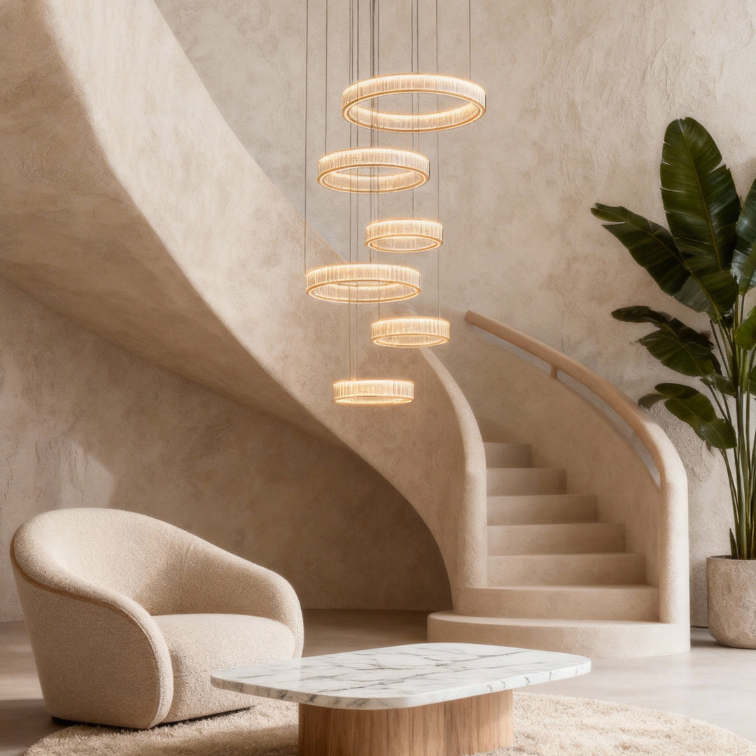 Luxury Large Crystal Circular Ceiling Chandelier