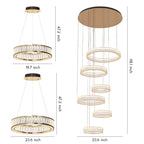 Luxury Large Crystal Circular Ceiling Chandelier