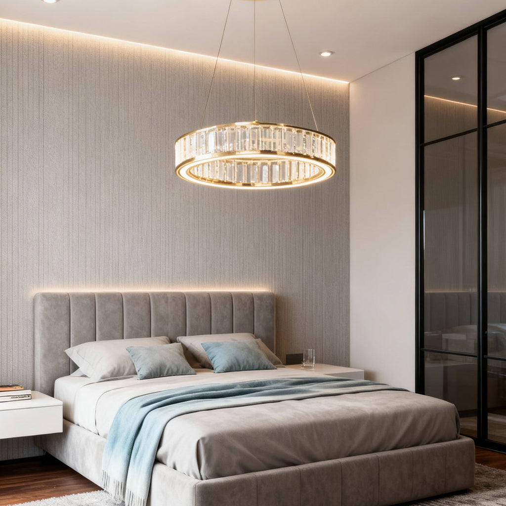 Luxury Large Crystal Circular Ceiling Chandelier