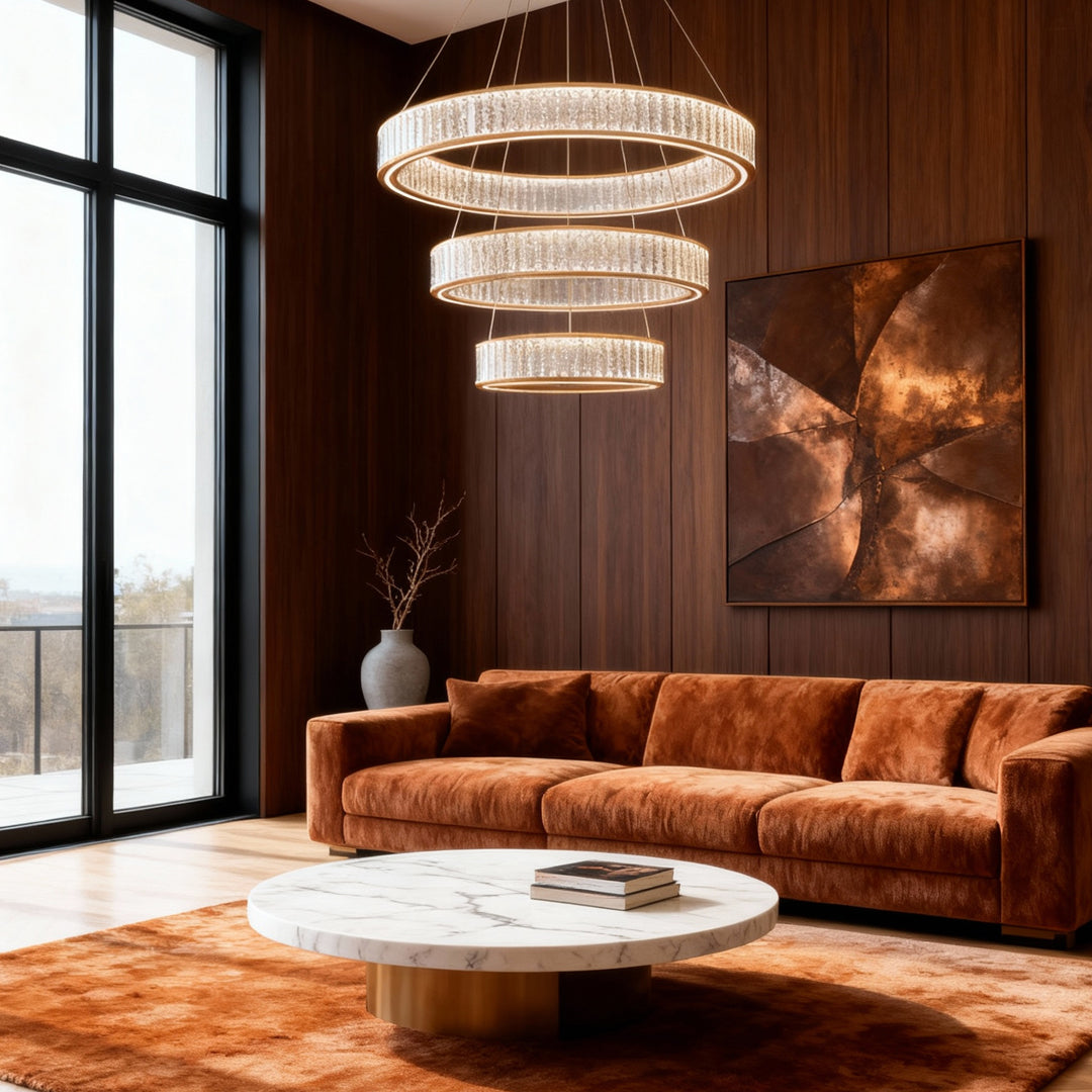 Luxury Large Crystal Circular Ceiling Chandelier