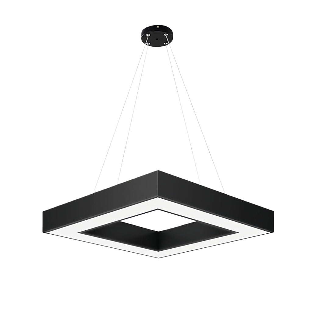 Contemporary Black LED Multi-Diamond Chandelier Ceiling Light
