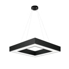 Contemporary Black LED Multi-Diamond Chandelier Ceiling Light