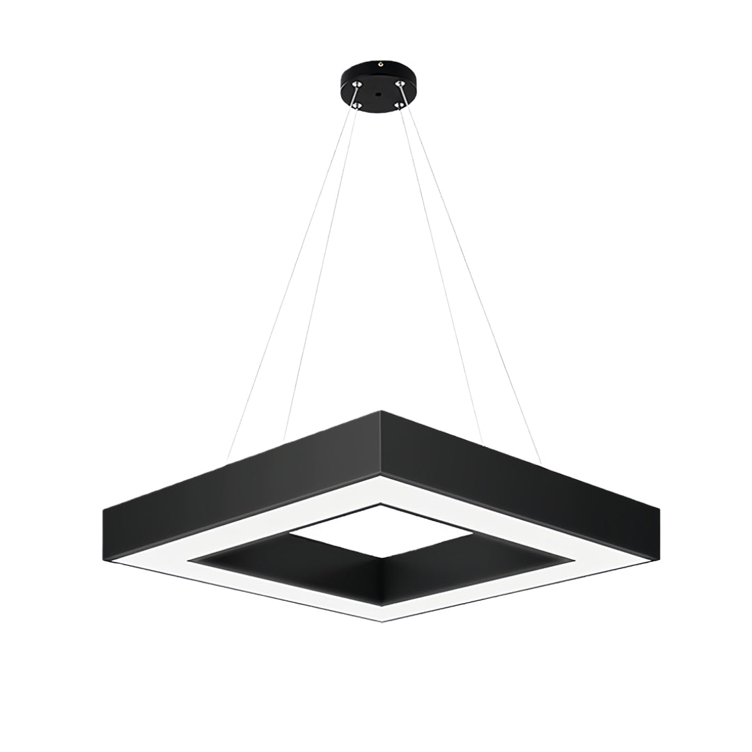 Contemporary Black LED Multi-Diamond Chandelier Ceiling Light