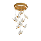 Modern Butterfly Chandelier - Metal and Acrylic Ceiling Light