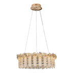 Gold Crystal Chandelier - French Minimalist Ceiling Light