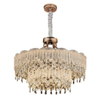 Luxury Crystal Glass Fringe Chandelier - Elegant Ceiling Light