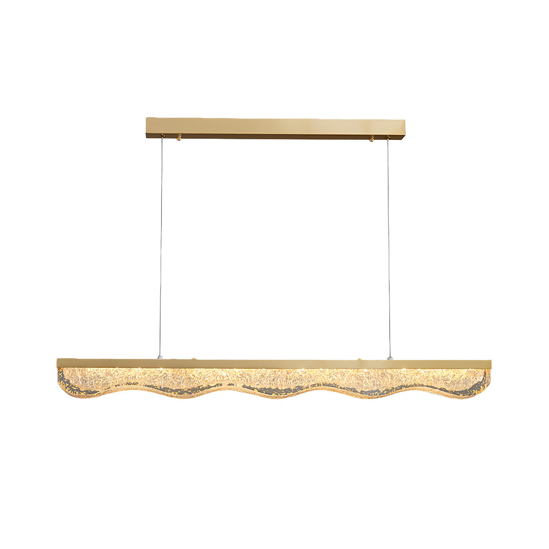 Luxury Gold Pendant Light with Resin Crystal Shade
