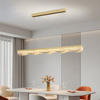 Luxury Gold Pendant Light with Resin Crystal Shade