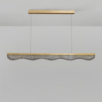 Luxury Gold Pendant Light with Resin Crystal Shade