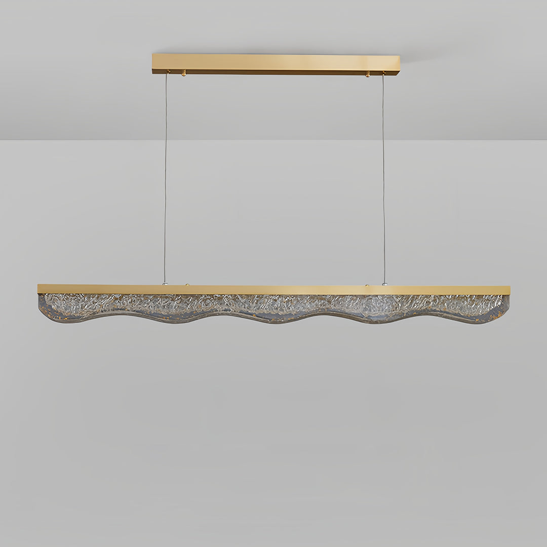 Luxury Gold Pendant Light with Resin Crystal Shade
