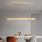 Luxury Gold Pendant Light with Resin Crystal Shade