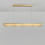 Luxury Gold Pendant Light with Resin Crystal Shade