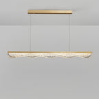 Luxury Gold Pendant Light with Resin Crystal Shade