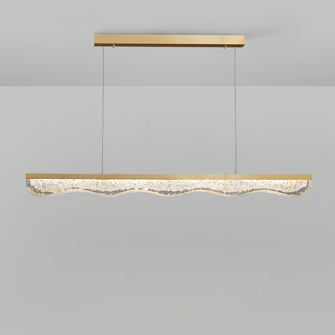 Luxury Gold Pendant Light with Resin Crystal Shade