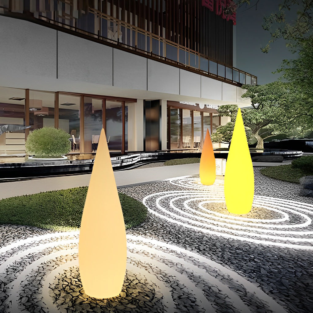 Stylish LED Teardrop Outdoor Floor Lamp - Modern Landscape Lighting