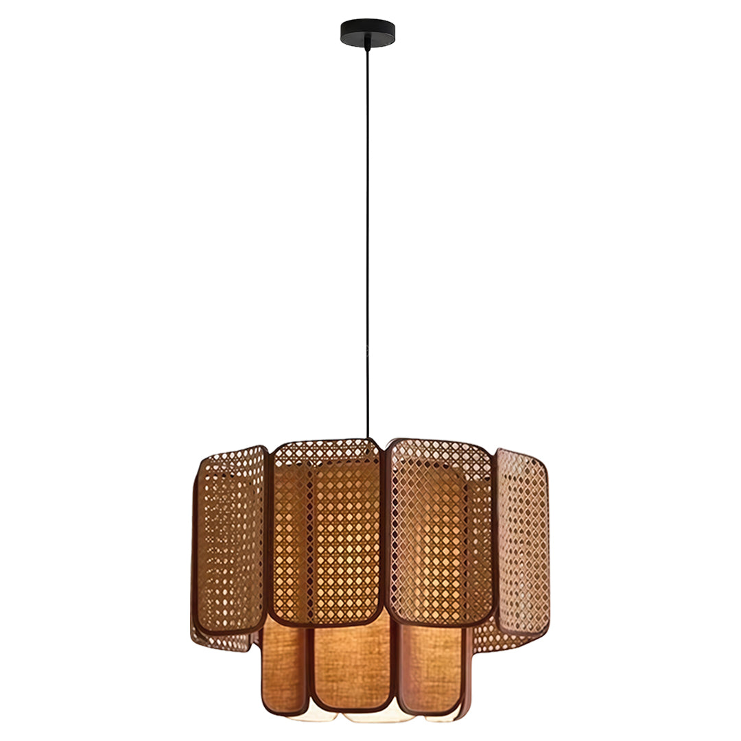 Japanese Zen Bamboo Pendant Light - Rattan Ceiling Fixture