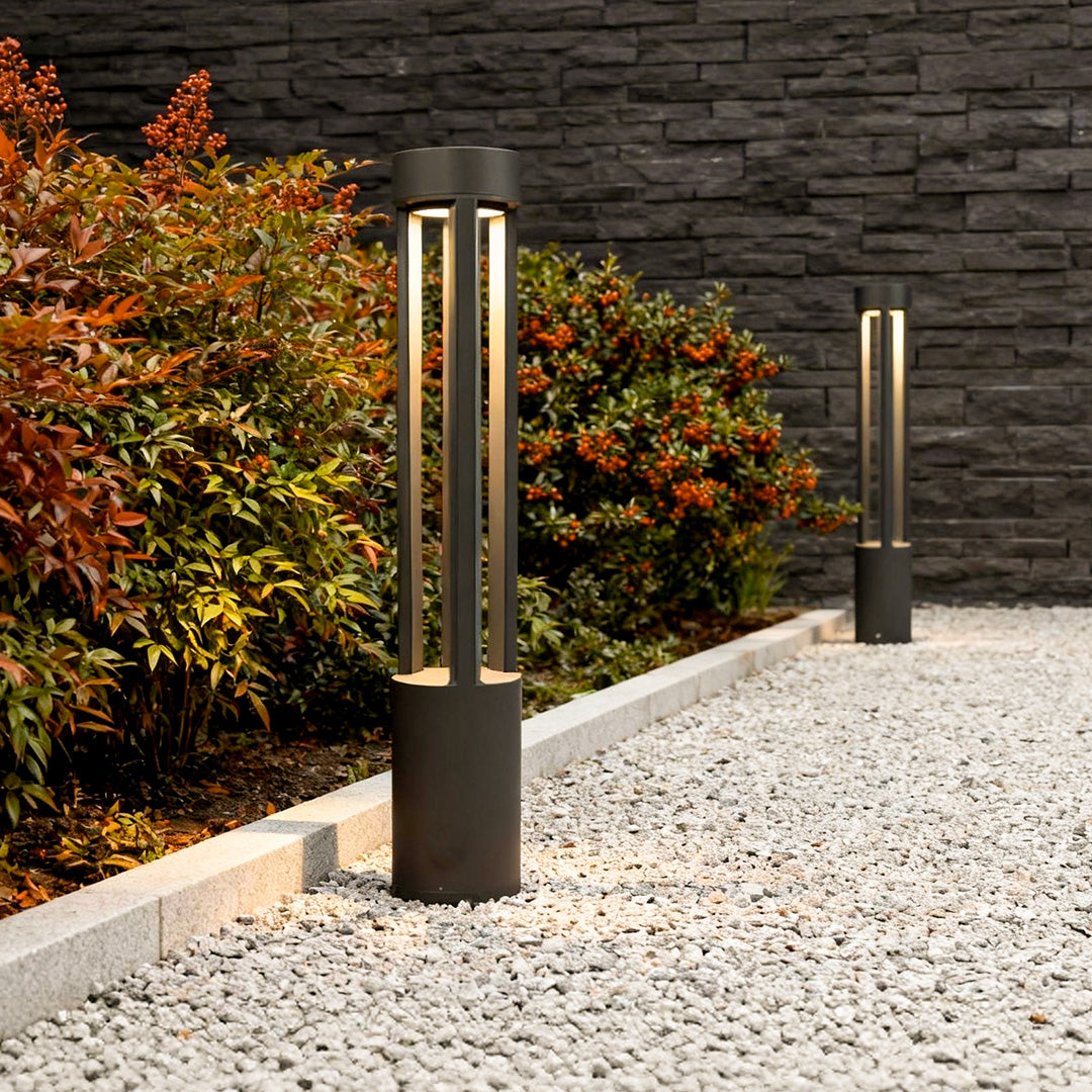 Modern Black LED Bollard Path Light for Landscape Lighting