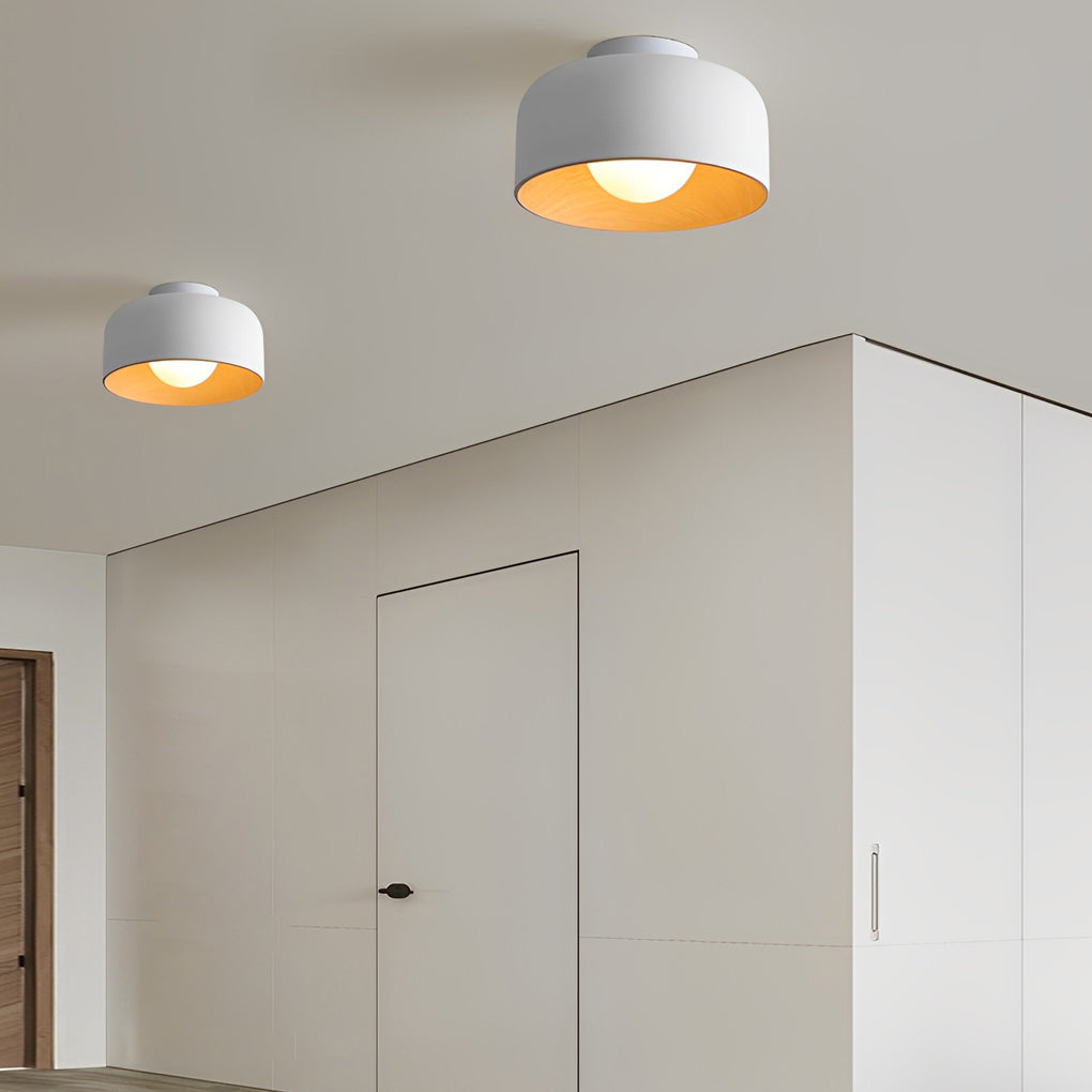 Nordic Minimalist Wood Grain LED Ceiling Light