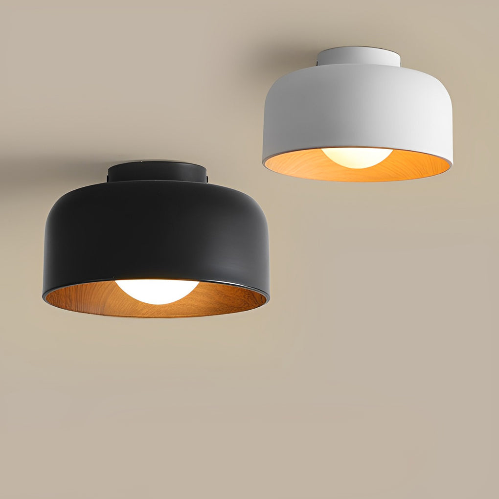 Nordic Minimalist Wood Grain LED Ceiling Light