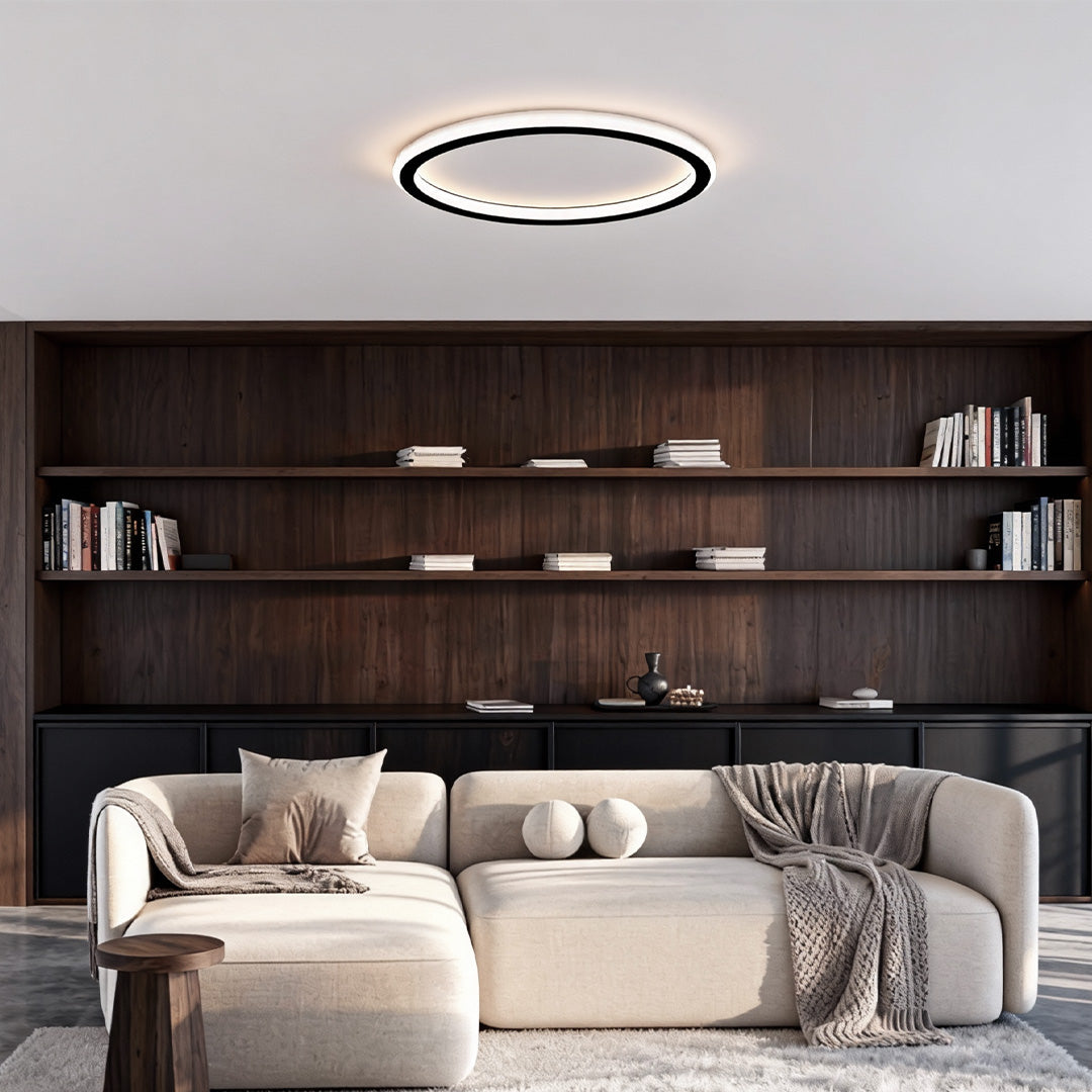 Modern LED Circular Ceiling Light - Acrylic & Metal Design
