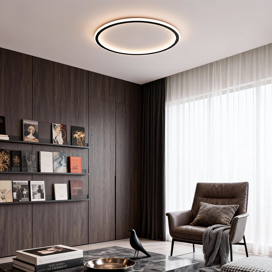 Modern LED Circular Ceiling Light - Acrylic & Metal Design