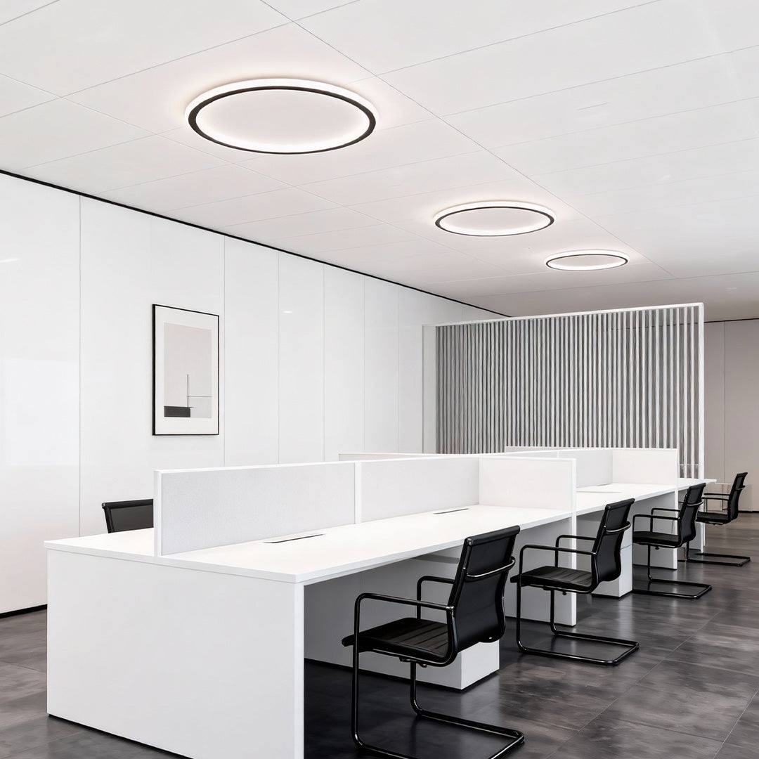 Modern LED Circular Ceiling Light - Acrylic & Metal Design