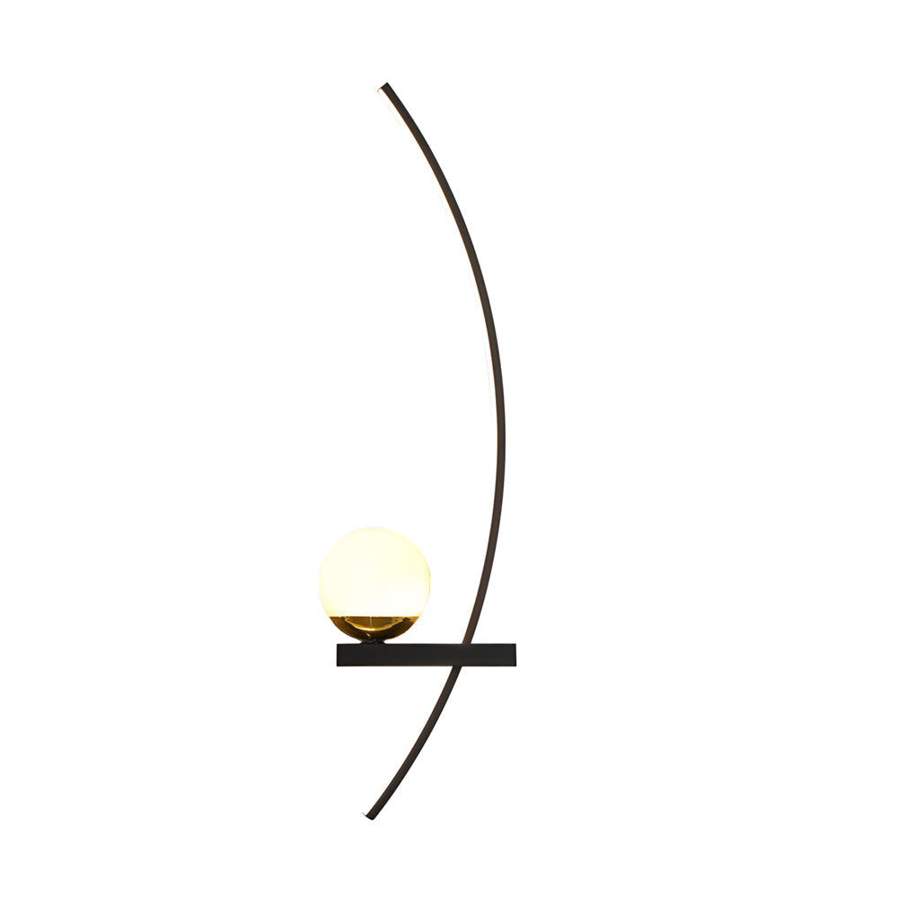 Modern LED Curved Wall Light - Elegant Fixture for Home & Living Room