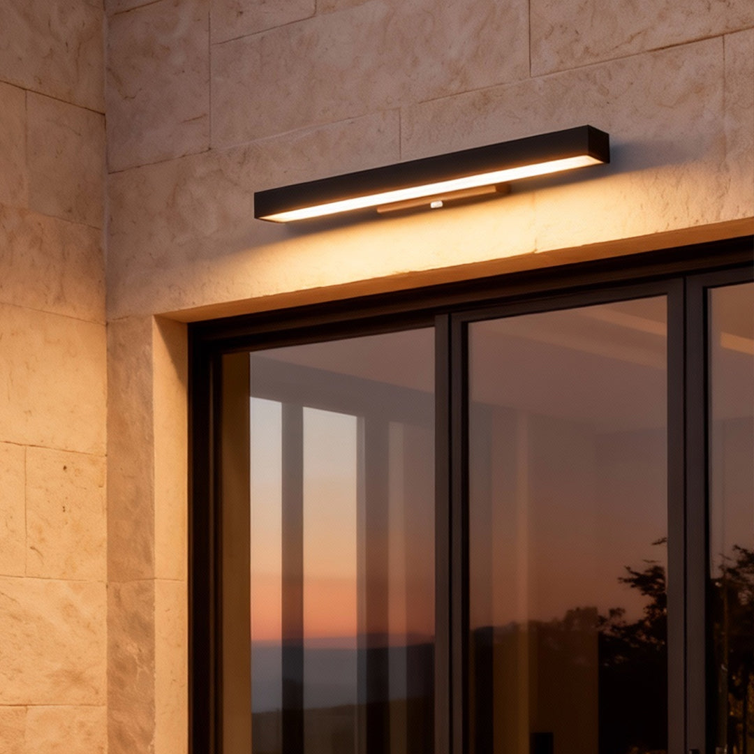 Premium Black Rectangular Outdoor LED Wall Light