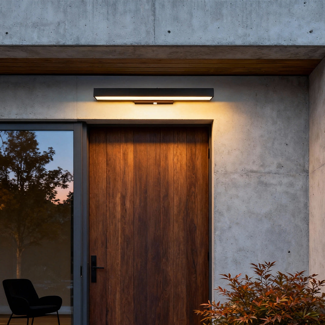 Premium Black Rectangular Outdoor LED Wall Light