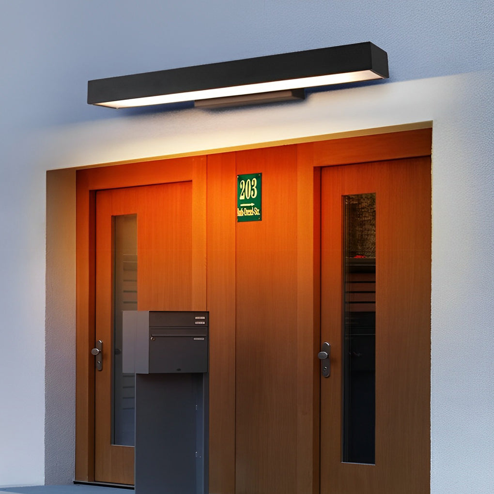 Premium Black Rectangular Outdoor LED Wall Light