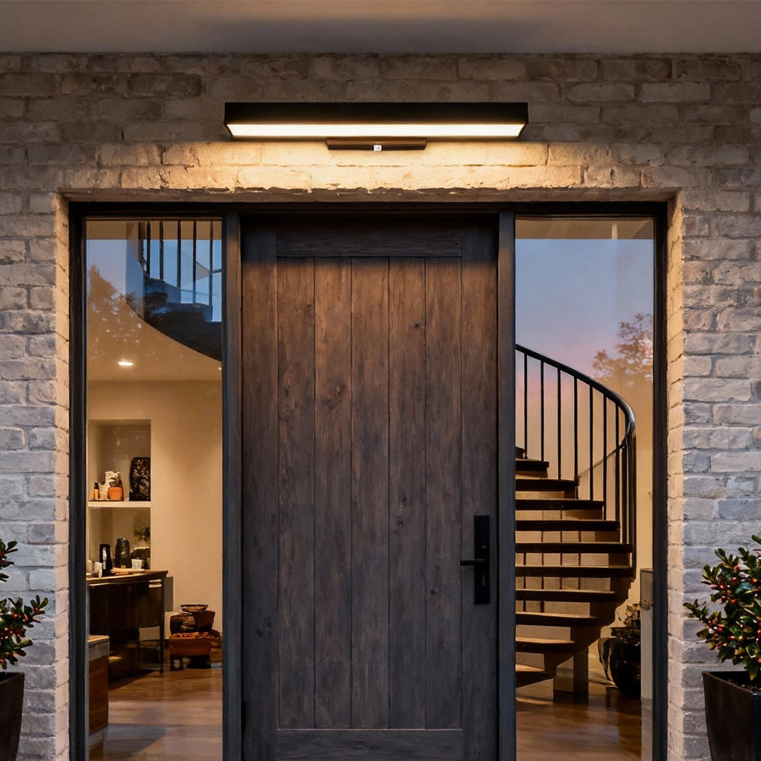 Premium Black Rectangular Outdoor LED Wall Light