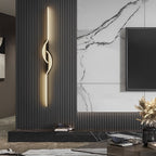 Contemporary Black Aluminum Linear Wall Sconce