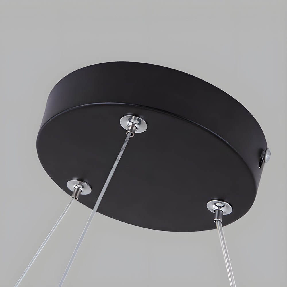 Modern LED Pendant Ring Ceiling Light - Metal & Acrylic Design