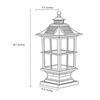 Modern Black Solar LED Pillar Landscape Light