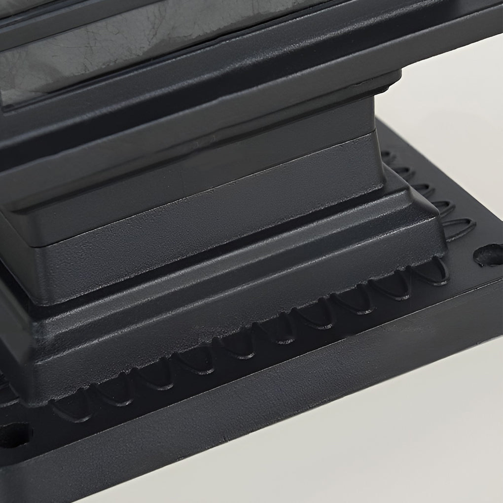 Modern Black Solar LED Pillar Landscape Light