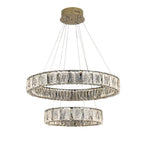 Premium LED Crystal Ring Chandelier in Stainless Steel
