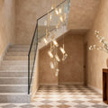 Luxury Acrylic LED Staircase Chandelier - Elegant Ceiling Light