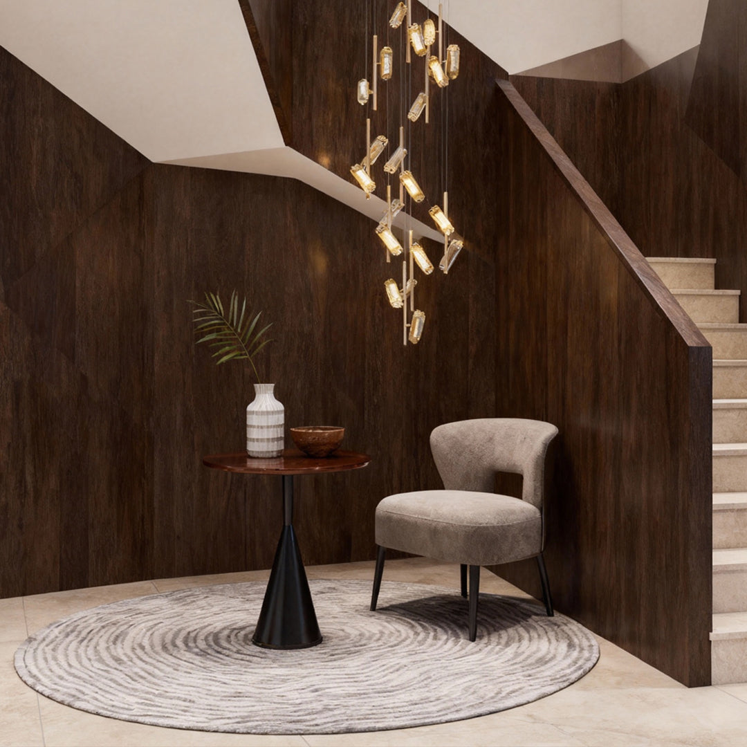 Luxury Acrylic LED Staircase Chandelier - Elegant Ceiling Light